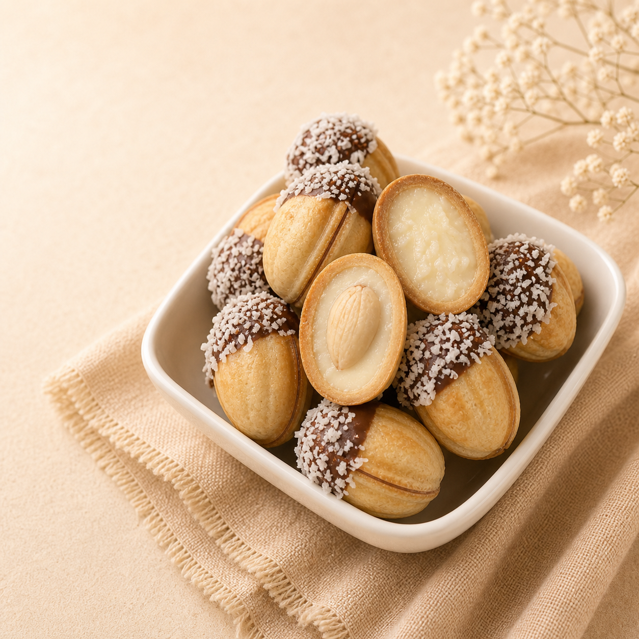 Coconut Dulce de Leche oreshki